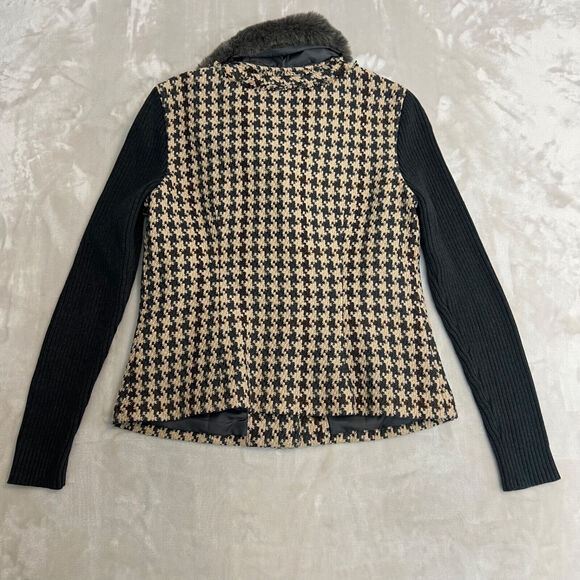 Cabi Jacket Womens 6 Houndstooth Mixer Zip Up Blazer Work Career Preppy 978 - Picture 11 of 13